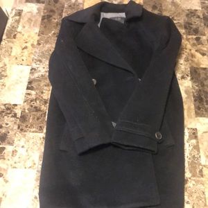 Zara Boys Black long pea coat